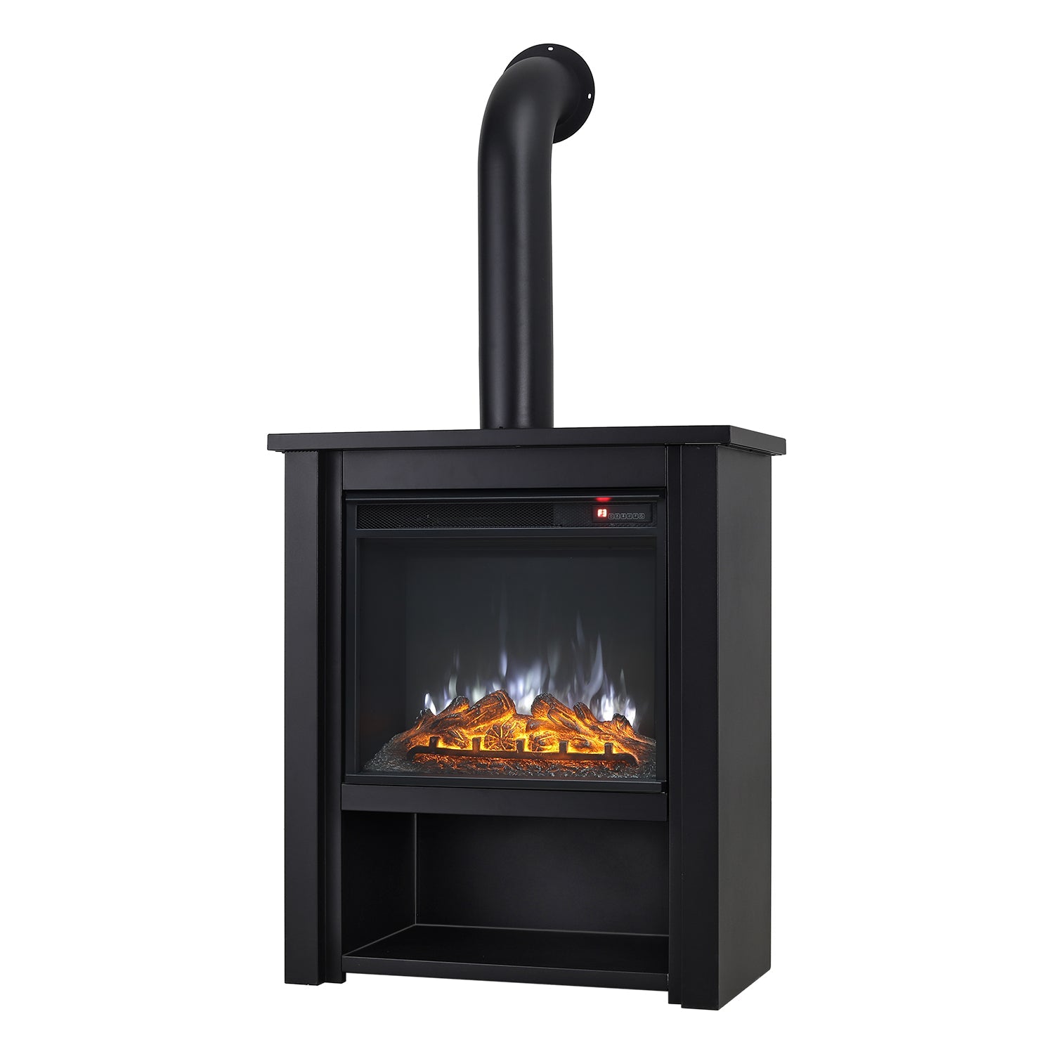30 Inch Freestanding Electric Stove Fireplace Suites with 2 Heat Settings